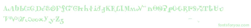 Tschiroki Font – Green Fonts on White Background