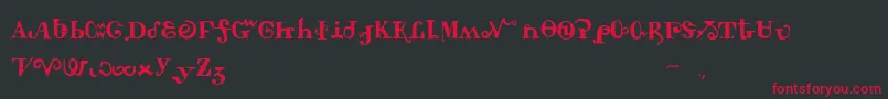 Tschiroki Font – Red Fonts on Black Background