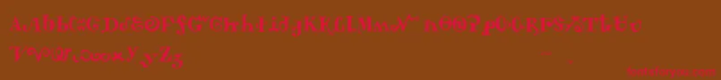 Tschiroki Font – Red Fonts on Brown Background