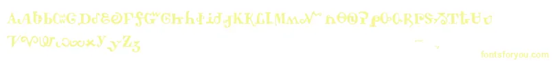 Tschiroki Font – Yellow Fonts on White Background
