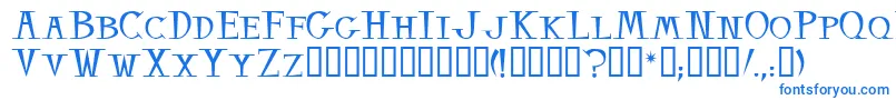 Шрифт Balsamo – синие шрифты на белом фоне