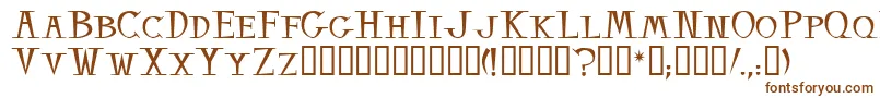 Balsamo-fontti – ruskeat fontit valkoisella taustalla