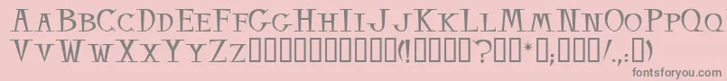 フォントBalsamo – ピンクの背景に灰色の文字