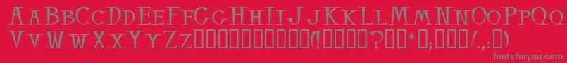 Balsamo Font – Gray Fonts on Red Background