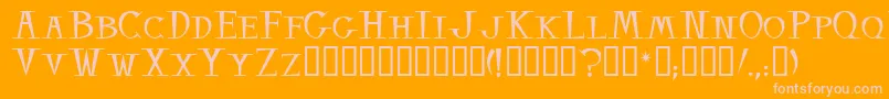 Balsamo Font – Pink Fonts on Orange Background