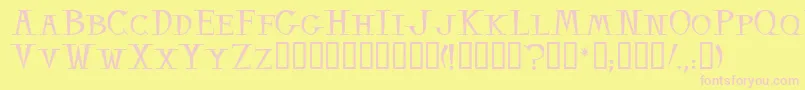Balsamo-fontti – vaaleanpunaiset fontit keltaisella taustalla