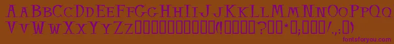Шрифт Balsamo – фиолетовые шрифты на коричневом фоне