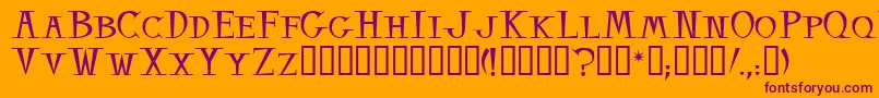 Шрифт Balsamo – фиолетовые шрифты на оранжевом фоне