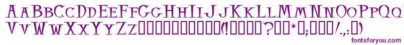 Шрифт Balsamo – фиолетовые шрифты на белом фоне