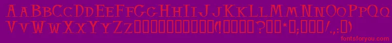 Balsamo Font – Red Fonts on Purple Background