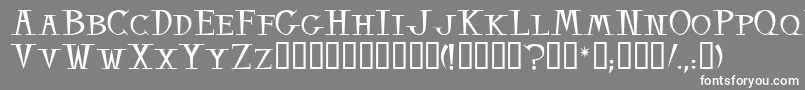 Balsamo Font – White Fonts on Gray Background