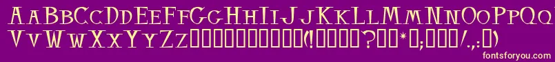 Balsamo Font – Yellow Fonts on Purple Background