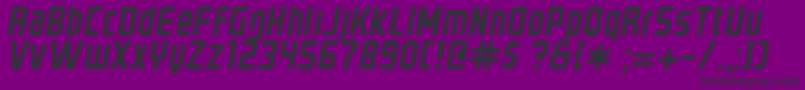 GraystrokeItalic-fontti – mustat fontit violetilla taustalla