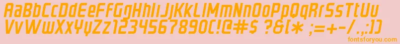 Więcej informacji o czcionce GraystrokeItalic Czcionka GraystrokeItalic – pomarańczowe czcionki na różowym tle