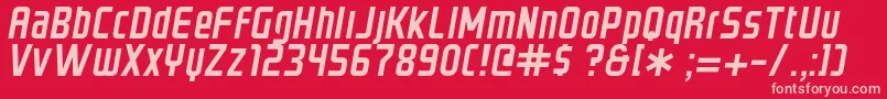 GraystrokeItalic Font – Pink Fonts on Red Background