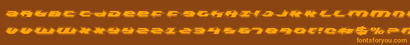 KubrickProCondensed Font – Orange Fonts on Brown Background