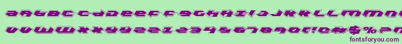 KubrickProCondensed Font – Purple Fonts on Green Background