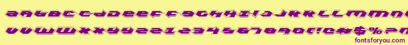 KubrickProCondensed Font – Purple Fonts on Yellow Background