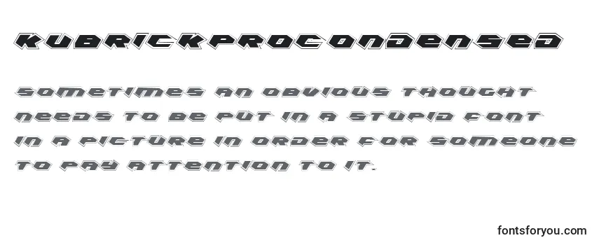 KubrickProCondensed フォントのレビュー