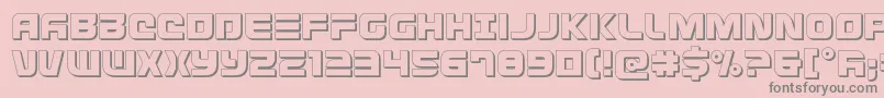 Defconzero3D Font – Gray Fonts on Pink Background