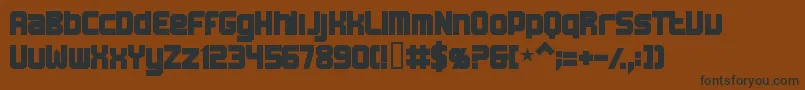 フォントBnmachine – 黒い文字が茶色の背景にあります