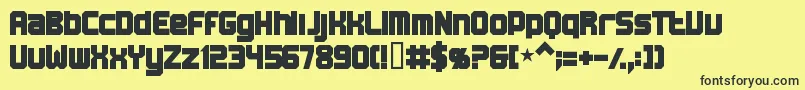 Bnmachine Font – Black Fonts on Yellow Background