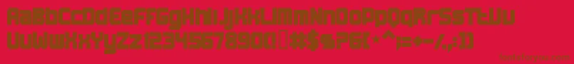 Police Bnmachine – polices brunes sur fond rouge