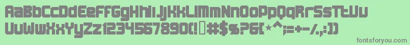 フォントBnmachine – 緑の背景に灰色の文字