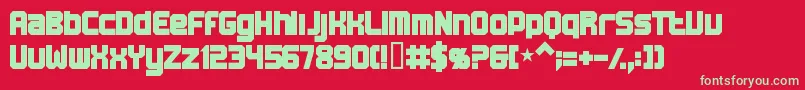 Bnmachine Font – Green Fonts on Red Background
