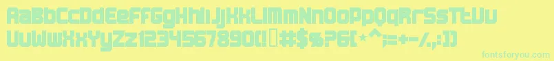 More about Bnmachine Font Bnmachine Font – Green Fonts on Yellow Background