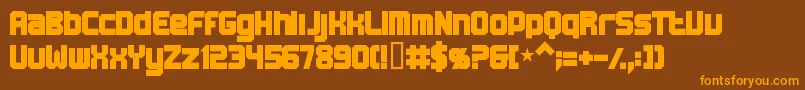 Weitere Informationen zur Bnmachine-Schriftart Bnmachine-Schriftart – Orangefarbene Schriften auf braunem Hintergrund