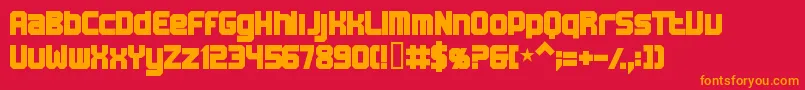 Bnmachine Font – Orange Fonts on Red Background