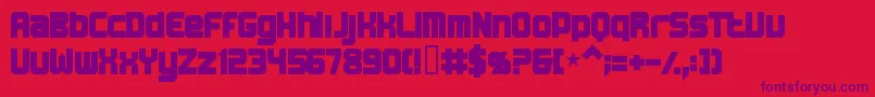 Bnmachine-Schriftart – Violette Schriften auf rotem Hintergrund