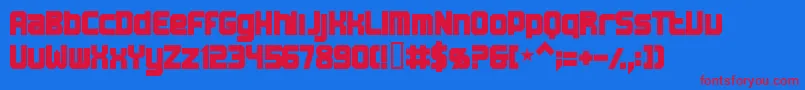 Weitere Informationen zur Bnmachine-Schriftart Bnmachine-Schriftart – Rote Schriften auf blauem Hintergrund