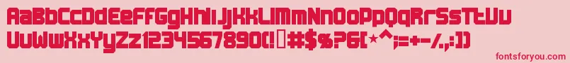 Bnmachine Font – Red Fonts on Pink Background