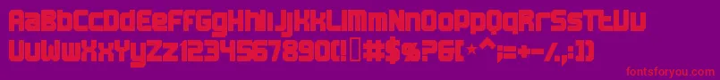 フォントBnmachine – 紫の背景に赤い文字