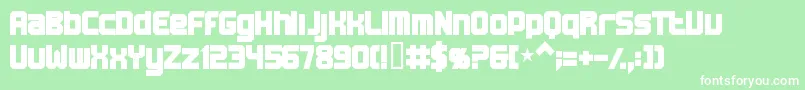 Bnmachine Font – White Fonts on Green Background