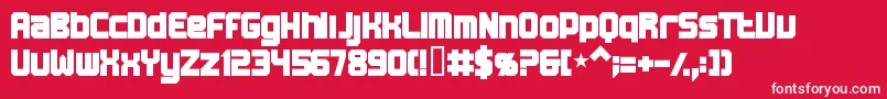 Bnmachine Font – White Fonts on Red Background