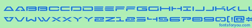 Freeagentexpand Font – Blue Fonts on Green Background