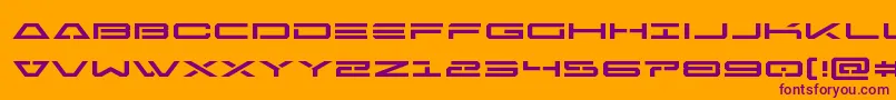 Freeagentexpand-Schriftart – Violette Schriften auf orangefarbenem Hintergrund