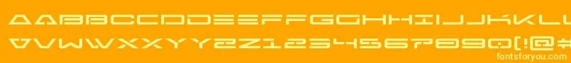 Freeagentexpand-Schriftart – Gelbe Schriften auf orangefarbenem Hintergrund