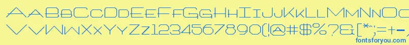 ArchitextRegular Font – Blue Fonts on Yellow Background