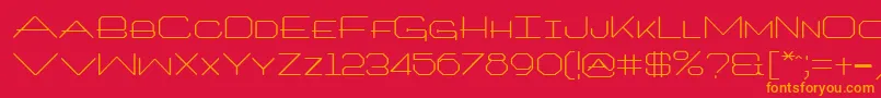 ArchitextRegular Font – Orange Fonts on Red Background