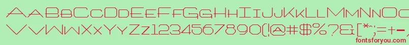 ArchitextRegular Font – Red Fonts on Green Background