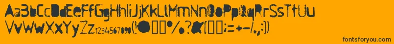 AntiSoc Font – Black Fonts on Orange Background