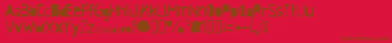 AntiSoc Font – Brown Fonts on Red Background