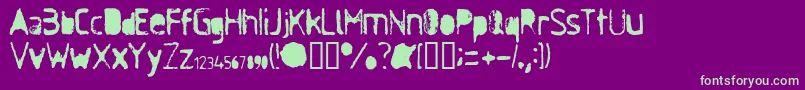 AntiSoc Font – Green Fonts on Purple Background