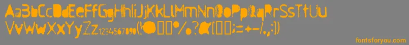 AntiSoc-Schriftart – Orangefarbene Schriften auf grauem Hintergrund