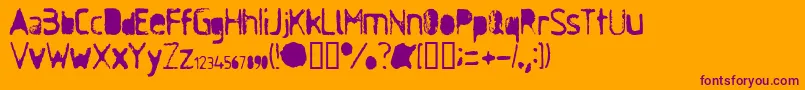 AntiSoc Font – Purple Fonts on Orange Background