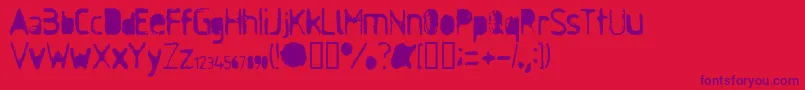 AntiSoc Font – Purple Fonts on Red Background